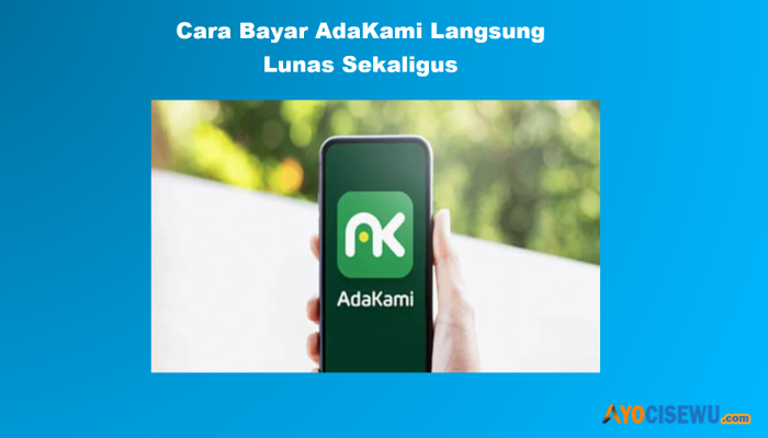 10 Cara Bayar AdaKami Langsung Lunas Sekaligus Anti Ribet