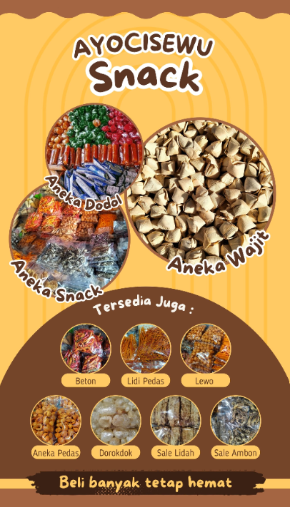 Pengen Ngemil, Tapi Bingung Makan Apa? Yuk Jajan di Toko AYOCISEWU Snack