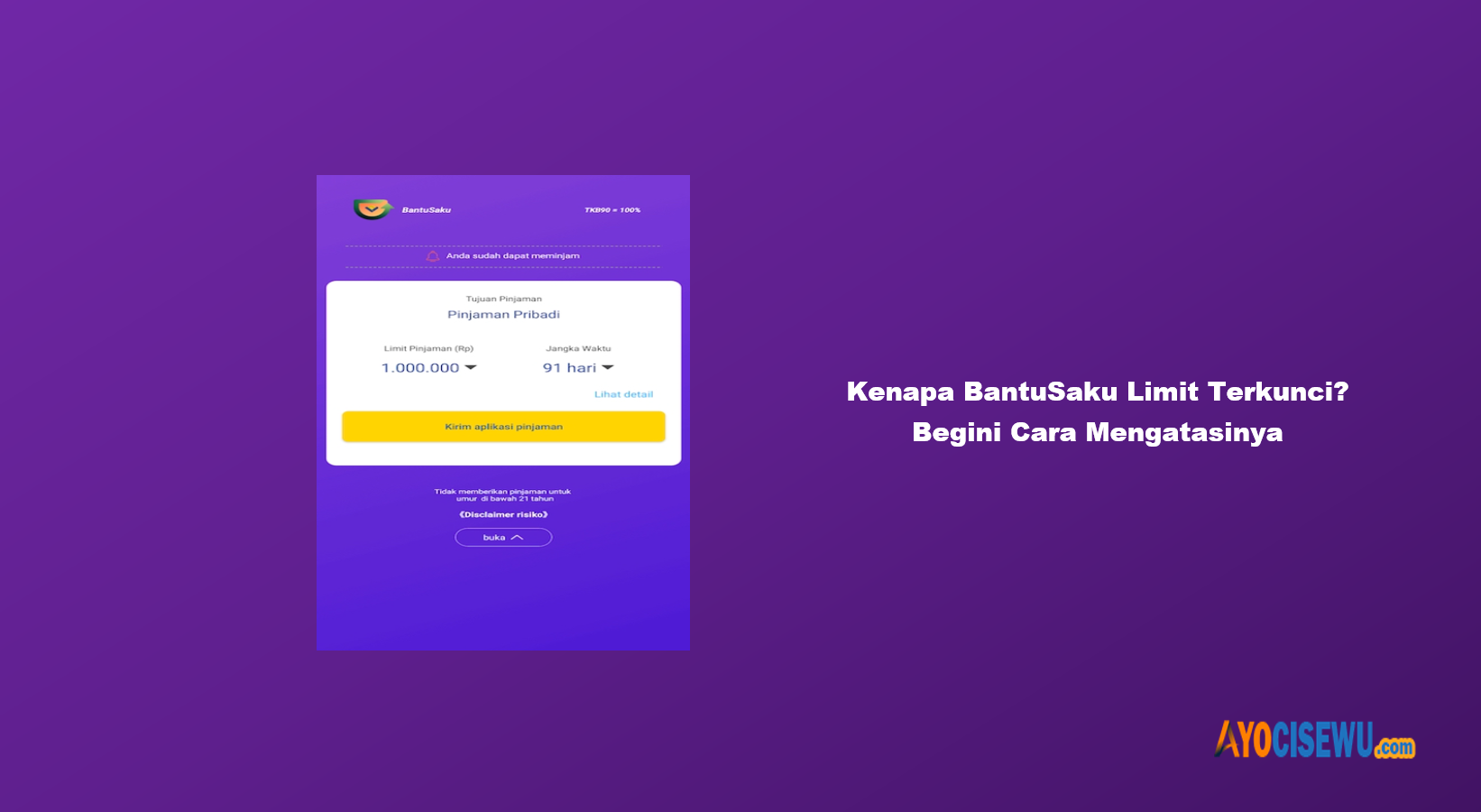 Kenapa BantuSaku Limit Terkunci?