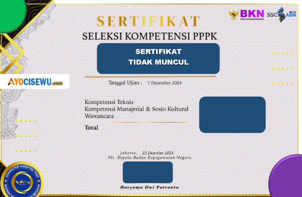 Kenapa Sertifikat PPPK Tidak Ditemukan