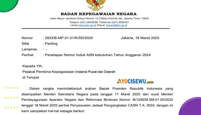 TERBARU! Penetapan Nomor Induk ASN 2024: Jadwal dan Informasi Penting