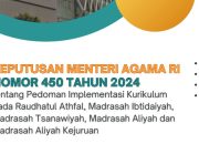 KMA 450 Tahun 2024 Tentang Implementasi Kurikulum Merdeka