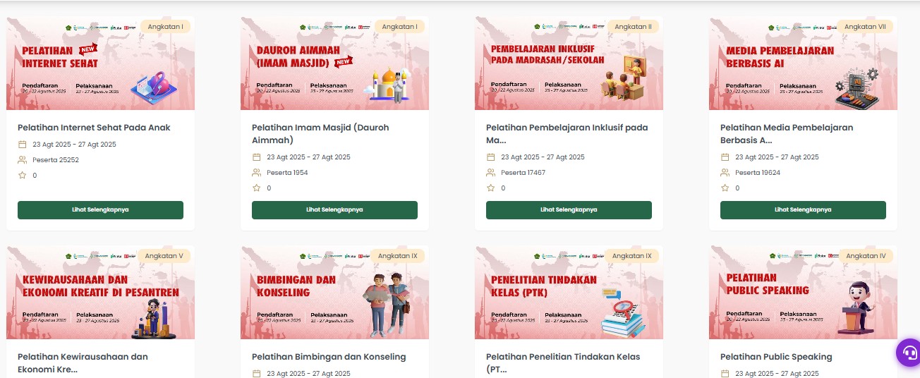 pelatihan mooc pintar kemenag terbaru