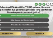 Dalam FIFA World Cup 2010 Melawan Denmark, Jepang Mencetak Dua Gol Tendangan Bebas yang Spektakuler. Siapa Dua Pemain Pencerak Gol itu?