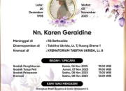 Gadis Cantik Karen Geraldine Meninggal Dunia