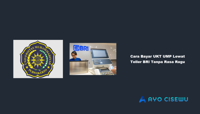 7 Cara Bayar UKT UMP Lewat Teller BRI Tanpa Rasa Ragu