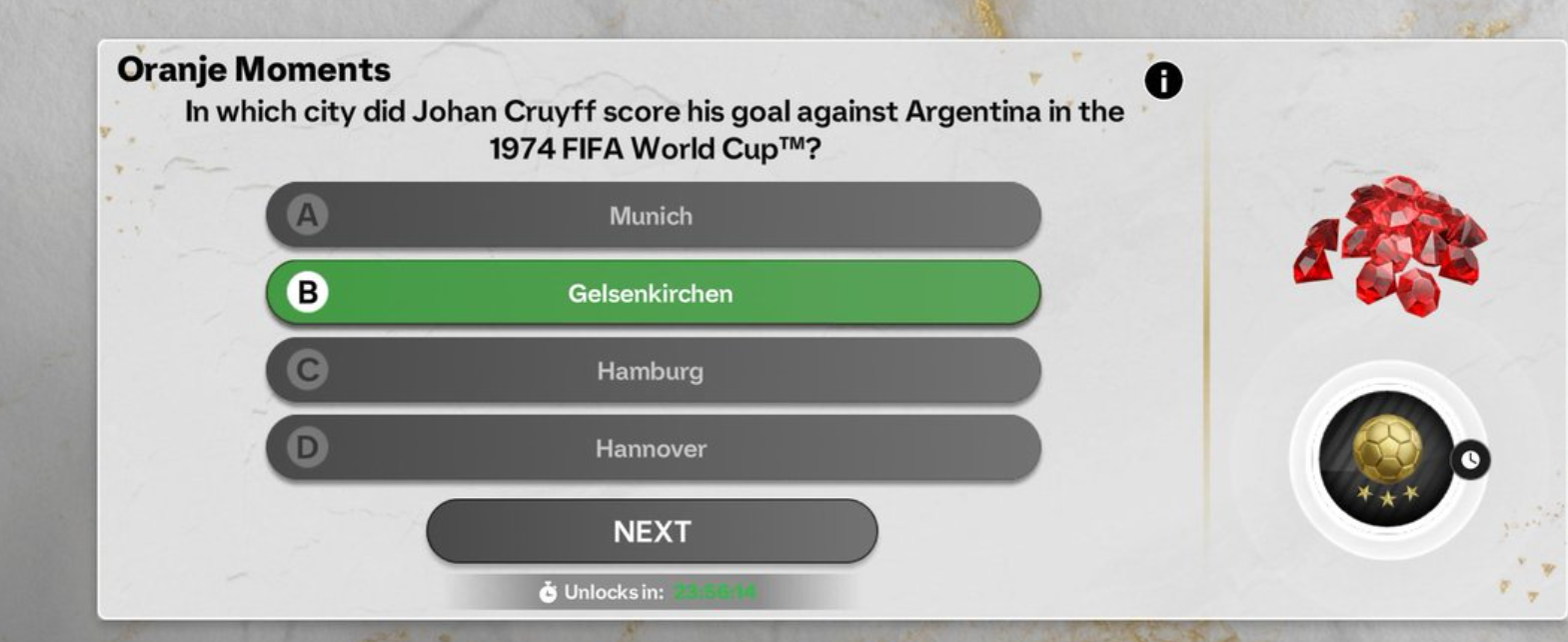In Which City Did Johan Cruyff Score His Goal Against Argentina in The 1974 World Cup?