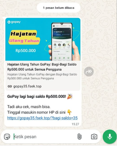 GoPay Bagi Saldo Hajatan Ulang Tahun 500 Ribu